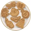 Bakvormen Bruiloft Valentijnsdag Cartoon Cookie Mold Liefde Ring Rose Flipping Sugar Cutter DIY Taart Decoreren Gereedschappen