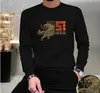 Erkek Hoodies Sweatshirts Chaopai Erkekler Uzun Kollu Sweater Leopar Sonbahar Yeni Yuvarlak Boyun Gömlek Çok Rahat Işık Lüks Erkekler Top