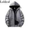 Men's Hoodies Sweatshirts Mens Full Zip Up Sweatshirt Fleece Sherpa Lined Hoodie for Men Warm Jacket y231113