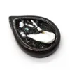 ペンダントネックレス天然樹脂ドロップシェイプカラフルな真珠30x42mmチャームファッションジェムDIYネックレスイヤリングブレスレットジュエリーアクセサリー