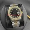 16 Stile Herrenuhren 41 mm 36 mm 278238 278381 Uhr mit schwarzem Zifferblatt, automatisches mechanisches Uhrwerk, Herren-Designeruhren mit Diamantlünette und Edelstahlarmband, zweifarbiges Gold