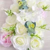 Artificial Peony Rose Hydrangea Row Wedding Bakgrund Fake Flower Wall Decoration Diy Combination Wedding Arch Arrangement