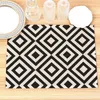 Table Mats Placemats For Simple Black White Geometric Placemat Kitchen Accessories Linen Mat Nordic Dining Drink Cup Pad