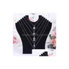 Jewelry Stand Unique Design Fashion Style Easel Black Necklace Bust Display Holder Veet Pendant Chain Drop Delivery Packaging Dhgarden Dhrug