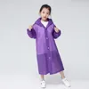 Raincoats Children Fashion Raincoat Cute Hooded Kids Rainwear Thickened EVA Waterproof Poncho Reusable For Boy Girl Rain Jacket Jumpsuit