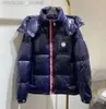 디자이너 Monclee Three Color Ribbon Down Jacket Monclears Coat 남자 짧은 두꺼운 패션 칩 2024와 함께 3 개의 표준