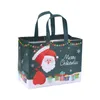 クリスマスの装飾年度不織布の生地のトートバッグキャンディギフトパッケージサンタクロースキッズホリデーハッピーパーティーの好意