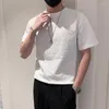 Camisetas masculinas de alta qualidade T-shirt Men coreano 3D Digital S-Sleeved Redonda Pescoço Slim Fit Casual Tops Roupas