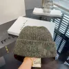 Loewee Beanie designer czapka najwyższej jakości nowa dzianinowa kapelusz rybakowy styl litera haft haftowy wszechstronny pokaz twarzy mała wełniana kapelusz