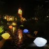 Luci notturne a forma di pietra Luce di paesaggio USB Chagre Lampada da esterno a incandescenza Decorazione da giardino RGB impermeabile con illuminazione remota del prato