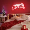 Decorative Objects Figurines Merry Christmas Neon Led Sign Christmas Decoration Indoor Neon Lights Year Christmas Night Lignts Bedroom Party Bar Decor 231113