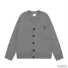 Amis Uomo Am i Paris Stilista Maglione lavorato a maglia Cardigan con cuore ricamato Coeur Love Pullover in maglia Amisweater Camicie Sweat 1i8e