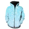 Heren Hoodies Sweatshirts Winter Sneeuwvlokpatroon Heren Rits Hoodies Street chic Tieners Lente Casual Sweatshirts Harajuku 3D Bedrukt Met Kap Jassen zln231114