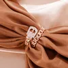 Pierścienie klastra Trendy CZ klamra design złoty srebrny kolor dla kobiety 2023 seksowne lady palców akcesoria koreańskie biżuteria modowa