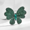 Broches de luxe européen en Zircon, Design papillon, tempérament élégant, manteau, accessoires pour vêtements, Broche féminine, bijoux de mariage