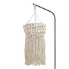 Dekorativa figurer makrame lampskärm Tassel Boho Bohemian Decor Cotton Rep Home Soft Outfit Lamp Shade Decoration