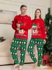 Familjsmatchande kläder julfamiljsmatchande kläder pyjamas kläder set hjort tryck mor barn dotter xmas familj look sömnkläder pajamas 231113