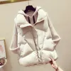 Women's Vests Women Sleeveless Covered Button Stand Collar Solid Draw String Pockets Zipper Cardigan Coats High Street Outerwear