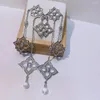 Kolczyki Dangle Trendy Luksusowe długie frędzle dla kobiet ślub Cubic Zircon Crystal African Dubai Bridal Earring E10060