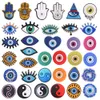 Inne mieszane 50pcs Pvc Devil Eyes Buty Charms Eye Heart Hand Tai Chi Bluckle Clog Ornaments Croc Jibz Fit Torterna Dekoracje dla dzieci Otzlo