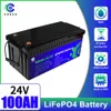 24 V 100AH ​​LifePo4 Baterie 4000+ Akumulatory głębokiego cyklu LifePo4 z BMS do trollingu Motor Fish Windower Power Camping na zewnątrz