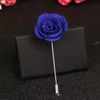 Groom Ties Wedding Silk Boutonniere Groom Brooch Pins Buttonhole Groomsmen Artificial Rose Flower Prom Party Accessories