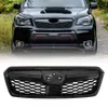 Gloss Black ABS STI Style Front Grill Mesh Kit för Subaru Forester 2013-2018 Upper Bumper Grille Racing Grills