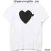 CDG Fashion Mens Play T Shirt Designer Red Heart Commes Women Shirts Des Badge Garcons High Quanlity Tshirts Cotton Embroidery Love Short Sleeved Top K8a4