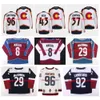 SJ 2022 Gabriel Landeskog Avalanche Hockey Maglie Nathan Kinnon Mikko Rantanen Cale Makar Alex Newhook Joe Sakic Retro Retro