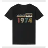 T-shirt da donna Vintage Audio Tape 1974 T-shirt in edizione limitata da donna Harajuku 49th 49 anni Birthday Party Retro Tshirt Mother Wife Clothes 230414