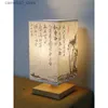 Nachtverlichting Kalligrafie Tafellamp Zen Chinese stijl Oude stijl Nachtlampje Japanse stijl Retro Klassiek Slaapkamer Bedlampje Q231114