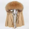 Men s Down Parkas Furtjy Man Real Fur Coat Raccoon Hooded Nature Rabbit foderjackor Parka Men Winter Jacket 231114