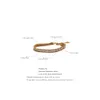 Bracciale rigido Yhpup lucido con zirconi cubici, catena in acciaio inossidabile, colore oro, placcato PVD, braccialetto per le donne, gioielli di alta qualità, impermeabileL231114