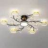 Plafonniers LED moderne anneau circulaire Lustres pour salon salle à manger Loft chambre étude cuisine décor Lustres lampe