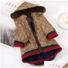 Hondenkleding Luxe huisdier Kattenjas Designer Herfst Winter Warm Hondenkleding Jassen Chihuahua Bldog Bichon Schnauzer Puppy Kitty Outwea Dhcde