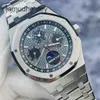 Ap Swiss Luxury Watch Epic Royal Oak 26609ti Calendario perpetuo cinese Edizione limitata 88 Orologi meccanici automatici in metallo titanio con fasi lunari da 41 mm