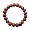 Strand Tibetan Red Flesh Bloods Three Eyes Tibet Beads 10mm Single Circle Bracelet Old Agate