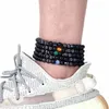 Strand 20pcs 8mm Zwart Matt Bead Armband Hematiet Tijgeroog Steen Elasticiteit Gezondheid Voor Vrouwen Mannen Sieraden