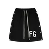 2022 Summer New European and American High Street Fashion Brand FOG Buckle Shorts Lace-up Simple Casual Pants Men Q8FT#