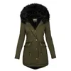 Womens Jackets Fashion Cotton Padded Winter Coat Women Warm Fleece Jacket Solid Thicken Casual Slim Ladies Overcoat 231113