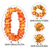 Kwiaty dekoracyjne 4PCS Hawaiian Leis Flower Wrenik Naszyjnik Wysokiej jakości Sztuczny tropikalny girland luau Wedding Party Dekoracja przyjęcia urodzinowego