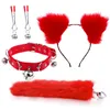 BDSM Sex Toy Erotic Accessory of Hairpin Fox Tail Anal Plug Butt Plug för Fetish Cosplay Party Vuxna spel