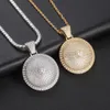 Cuban Pendant Necklaces tennis small circle capricorn necklace gold Silver Iced link Out Tennis Chain CZ Hip Hop Bling Mens Diamond Jewelry