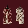 Gros calssic tricot foulards designer coton écharpe de Noël de luxe col châle hiver laine mode écharpe pour les femmes enveloppes rayé plaid imprimé foulards