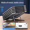 Aluminum Laptop Stand for Desk with Anti Slip Pads Adjustable 6 Angles Computer Riser Foldable Notebook Holder Compatible 10-15.6inch Laptops