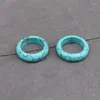 Bagues de cluster 10pc large 6mm unisexe Kallaite pierre bague turquoise cercle bande doigt charmes cadeaux en gros