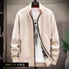 Mensjackor Vintertröja fleece dragkedja Cardigan Korean Autumn Thick Warm Blazer Coat Sports Manliga hoppare Stickad brun kalljacka 231113