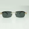 Lunettes de soleil en bois de diamant de 5,0 mm 3524012 avec pieds en bois d'origine naturelle et verres de 56 mm