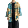 Erkekler Sıradan Gömlek Japon Gömlek Erkekler Kimono Çin Geyşa Varış Sokak Giyim Harajuku 230414
