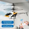 Electric/RC Aircraft Remote Control Airplane Helicopter Flying Mini Interaction Airplane Gesture Sensing Children Flashing Light Aircraft Kids ToyL231114